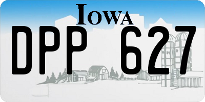 IA license plate DPP627