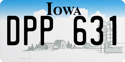 IA license plate DPP631