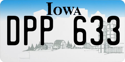 IA license plate DPP633
