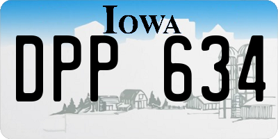 IA license plate DPP634