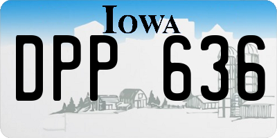 IA license plate DPP636