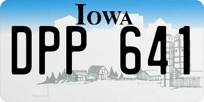 IA license plate DPP641