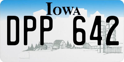 IA license plate DPP642