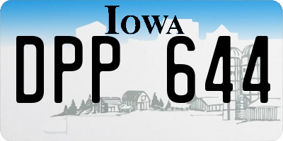IA license plate DPP644