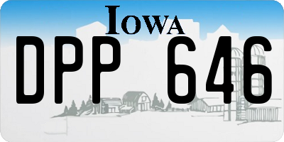 IA license plate DPP646