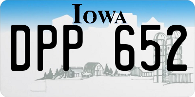 IA license plate DPP652
