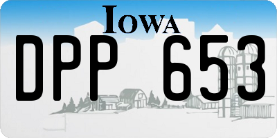 IA license plate DPP653