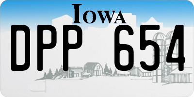 IA license plate DPP654