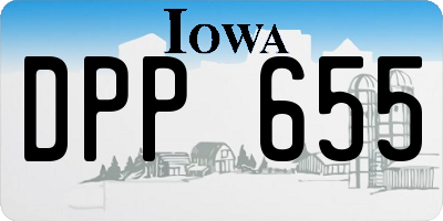 IA license plate DPP655