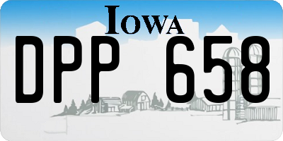 IA license plate DPP658