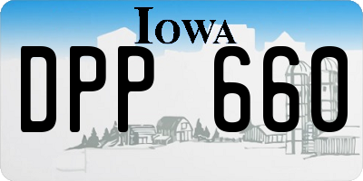 IA license plate DPP660