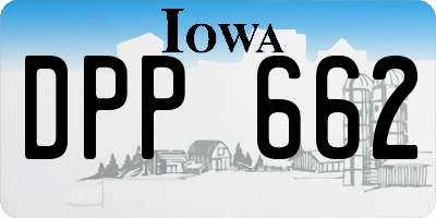 IA license plate DPP662