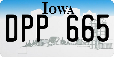 IA license plate DPP665