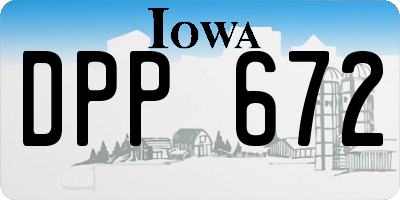 IA license plate DPP672