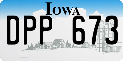 IA license plate DPP673