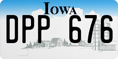 IA license plate DPP676