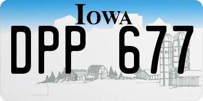 IA license plate DPP677