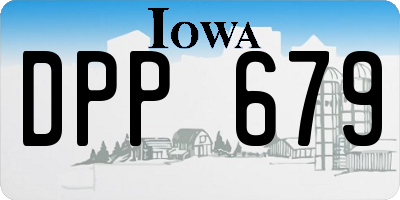 IA license plate DPP679