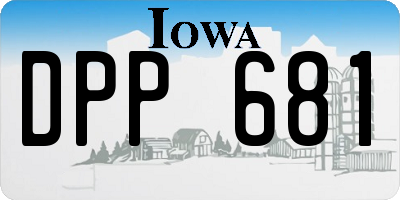 IA license plate DPP681