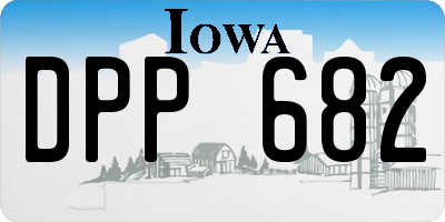 IA license plate DPP682