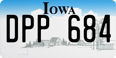 IA license plate DPP684