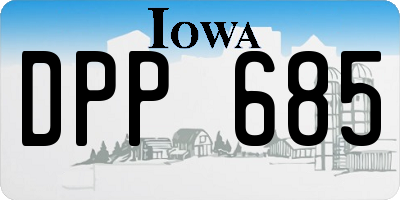 IA license plate DPP685