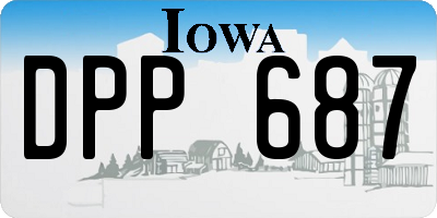 IA license plate DPP687