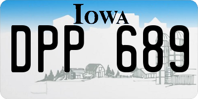 IA license plate DPP689
