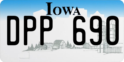 IA license plate DPP690
