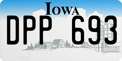 IA license plate DPP693