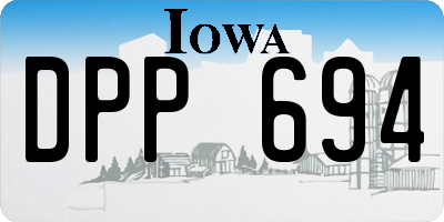 IA license plate DPP694