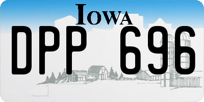 IA license plate DPP696