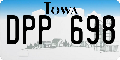 IA license plate DPP698