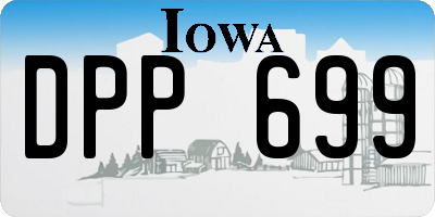 IA license plate DPP699