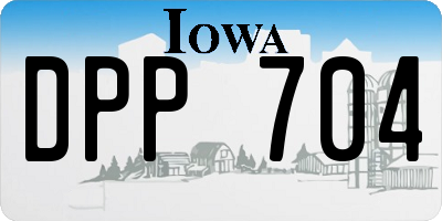 IA license plate DPP704