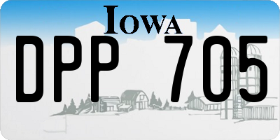 IA license plate DPP705
