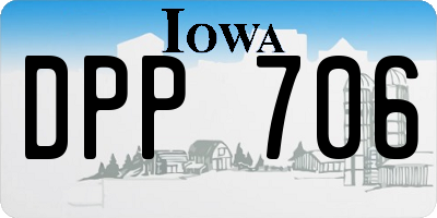 IA license plate DPP706