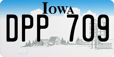 IA license plate DPP709