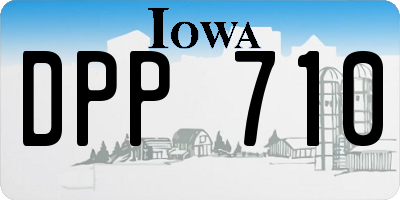 IA license plate DPP710