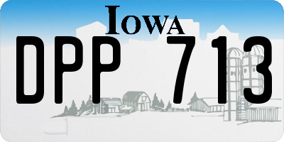IA license plate DPP713