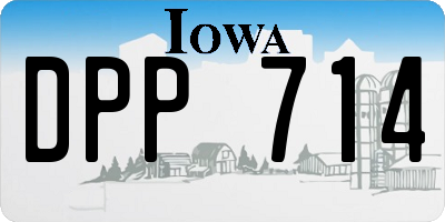 IA license plate DPP714