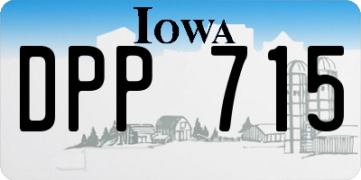IA license plate DPP715