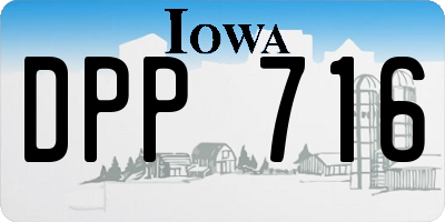 IA license plate DPP716