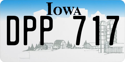 IA license plate DPP717