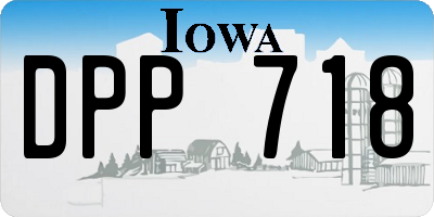 IA license plate DPP718