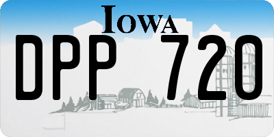 IA license plate DPP720