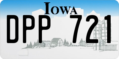 IA license plate DPP721