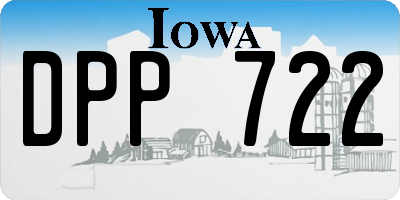 IA license plate DPP722