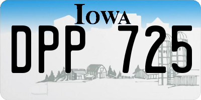 IA license plate DPP725