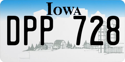 IA license plate DPP728